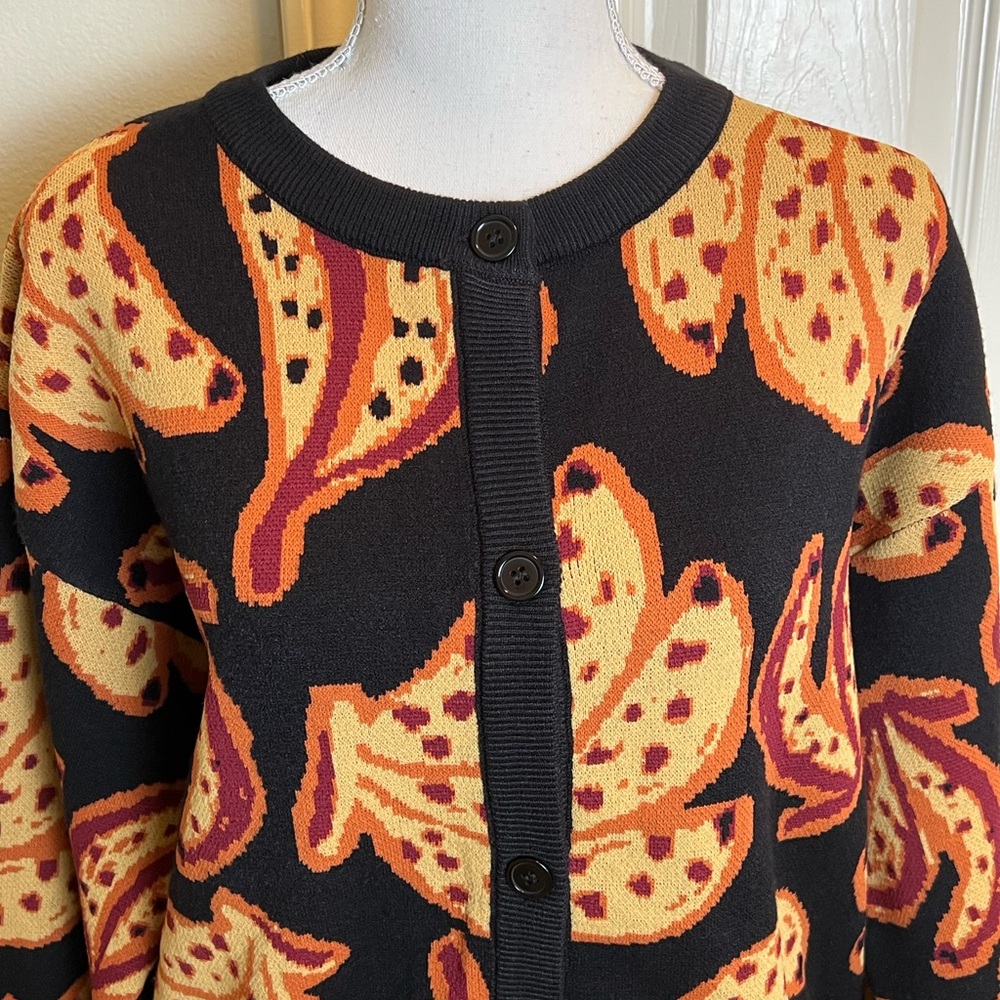 NWOT Banana Fruit Pattern Cardigan Sweater - Picture 2 of 11